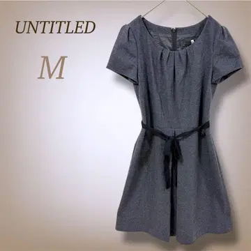 언타이틀 원피스 플레어 울 100% A라인 리본 일본제 M