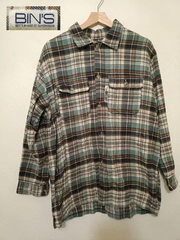 플란넬 셔츠 두꺼운 원단 셔츠 헤비 플란넬 셔츠 m 사이즈 정도 아메카지