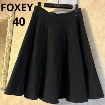 새상품급 폭시 허리밴딩 니트 풍성한 플레어 스커트 사이즈 40 일본제