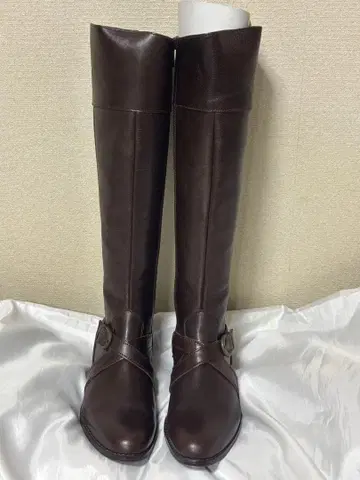 히미코 미사용 새상품급 다크 브라운 롱 부츠