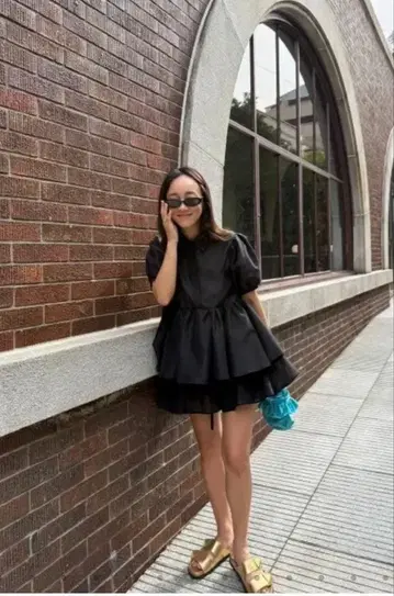 rosy monster 루아나 상의 블랙 미사용 새상품