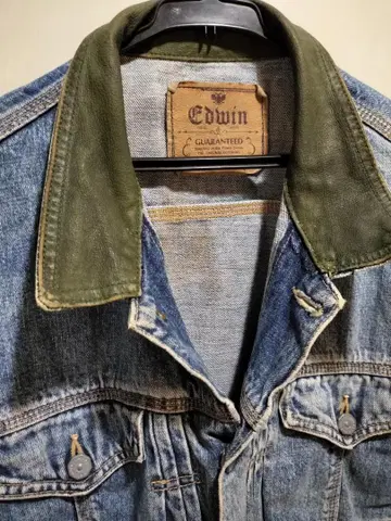 배송비 포함 EDWIN 에드윈 멋진 빈티지 두꺼운 팔 G자켓 sizeL