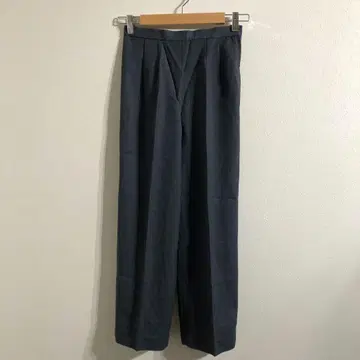 [ USED ] 턱 와이드 팬츠 슬랙스 네이비 M