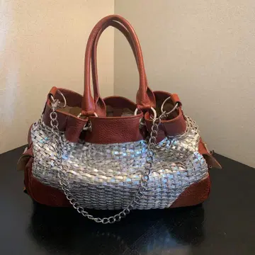 러셋 2way 가죽 숄더백