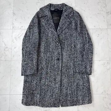 매킨토시 런던 듀리스 울 트위드 코트 블랙 사이즈 38