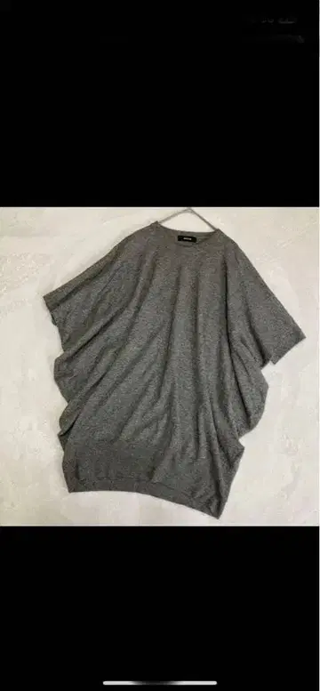 주카 실크 캐시미어 혼방 니트 오버 사이즈 5부 소매