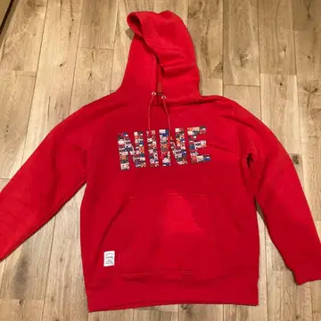 Nine rulaz line 트레이닝복 후드티 빨간색 M 후드