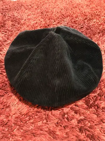 Mr.COVER 블랙 코듀로이 베레모