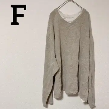 선착순 베이지 [F] V넥 긴팔 티셔츠 가을 옷 겨울 의류
