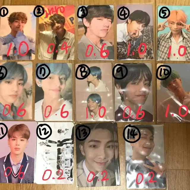 방탄소년단 방탄 포카 포토카드 뷔 태형 슈가 윤기 지민 알엠 남준