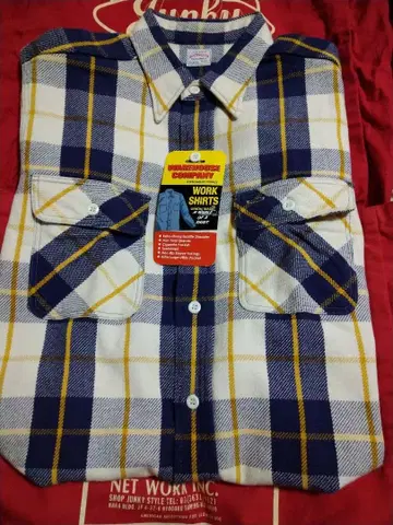 미사용 새상품 웨어하우스 3104 플란넬 셔츠 23AW B패턴 XL