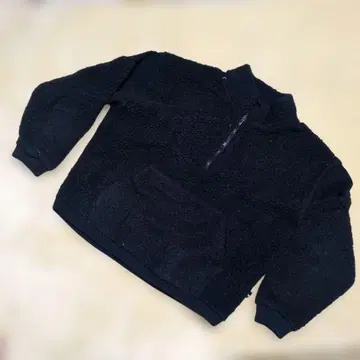플리스 자켓 블랙 집업