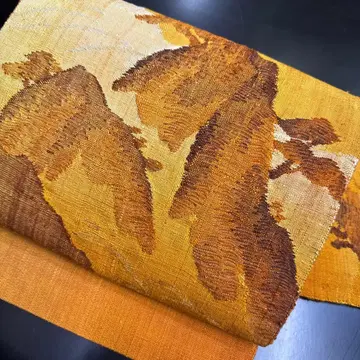 11-74 나고야 오비 9촌 새상품급 순수 실크 기모노 나고야 재단