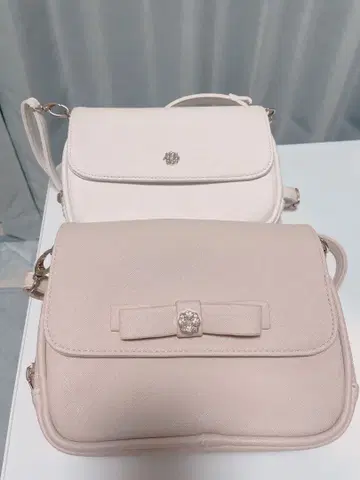 [ 새상품급 ] 페루 비쥬 리본 숄더백 2종 세트