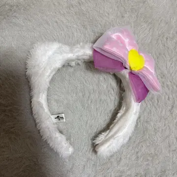 귀 달린 머리띠 화이트와 보라색 USJ