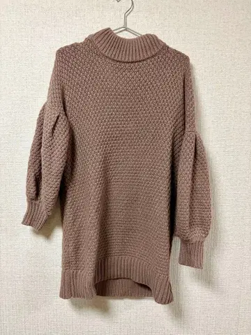 Chico 치코 핑크 브라운 터틀넥 니트 F 사이즈