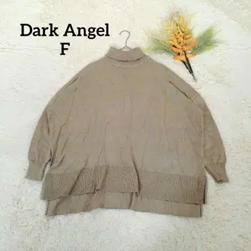 다크 엔젤 여성용 니트(F) 베이지 터틀넥 레이온 워셔블
