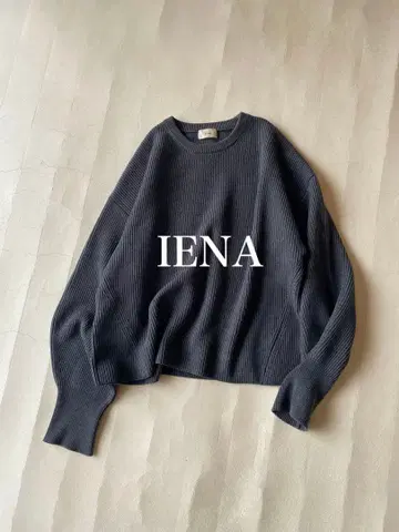 이에나 IENA 크루넥 립 울 니트