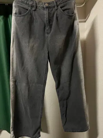 JaVa 그레이 와이드 레그 데님