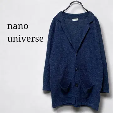 nano universe 나노 유니버스 울 혼방 니트 가디건 네이비