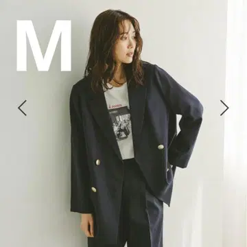 글로벌 워크 더블 브레스트 테일러드 자켓 M 네이비