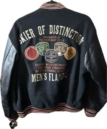 FLANDRE 남성용 바시티 자켓 블랙