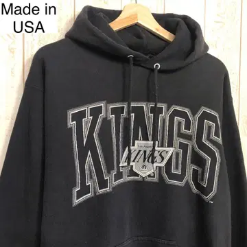 KINGS 블랙 후드 맨투맨 후디 USA제 빈티지