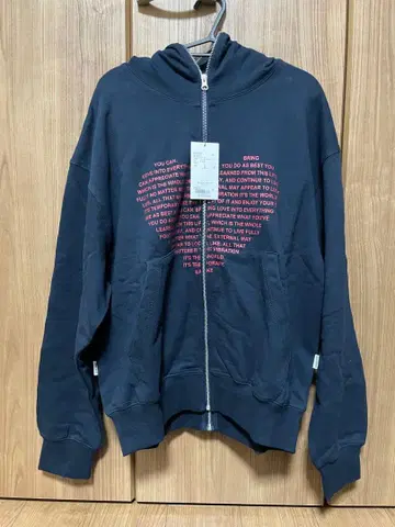ONCILY 콜라보 지퍼 후드티 네이비 L 사이즈