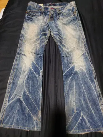 Blue Way 90s Y2K 플레어 데님 부츠컷 청바지 XL 34