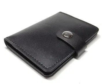 블랙 가죽 카드 케이스 가죽 패스 케이스 카드 케이스