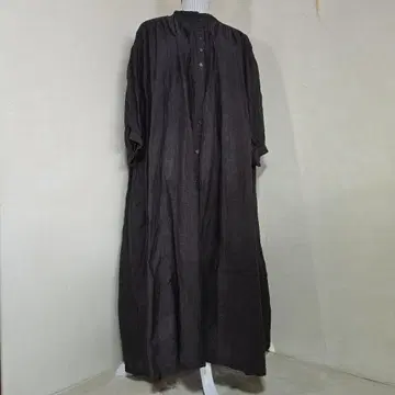 TUTIE 린넨 턱 개더 원피스 그레이