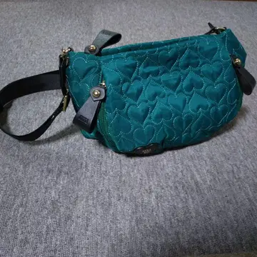 ANNA SUI 하트 퀼팅 숄더백 (그린)
