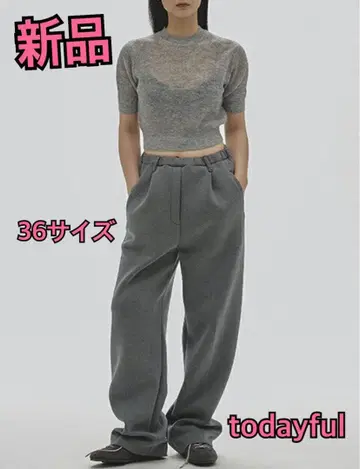 TODAYFUL 쿠션 이지 트라우저 GRY 36 새상품