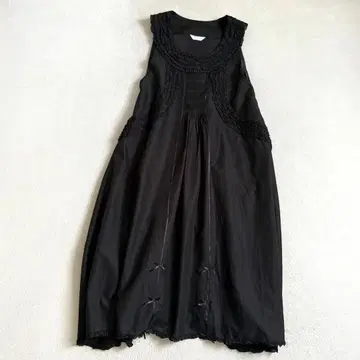 [ 컨디션 최상 ] PINK HOUSE 다브리에 블랙 피코프릴 리본