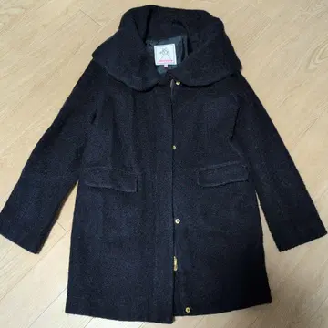 네이비 숄카라 울 코트 한정판