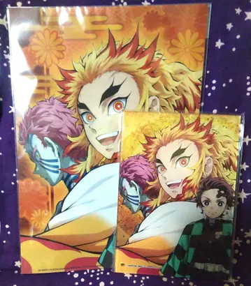 귀멸의 칼날 렌고쿠 쿄쥬로 카마도 탄지로 아크릴 아트 패널 클리어 파일