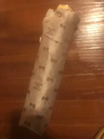 브라운 도트 무늬 접이식 우산 우천 겸용