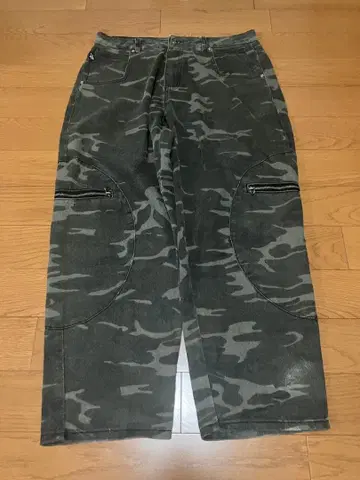 32인치 [초레어] 스타 팀 카모플라쥬 데님 팬츠