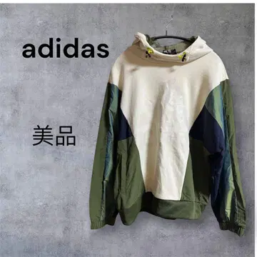adidas 컬러 블록 후드티 L