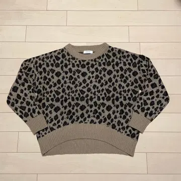 le melange 레오파드 무늬 니트