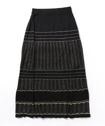 아메리 GLITTER BORDER KNIT SKIRT 블랙 M