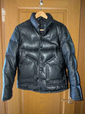 양가죽 가죽 다운 자켓