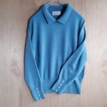 새상품 최고급 화이트 캐시미어 100 라이트업 쇼핑 스웨터