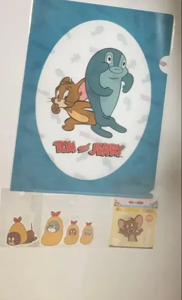 톰과 제리전 요코하마 생선 클리어 파일 스티커 새우튀김 나고야