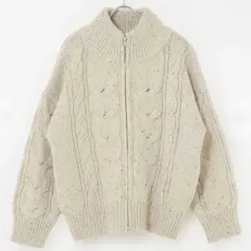 어반 리서치 SonnyLabel 울 케이블 니트 지퍼 블루종