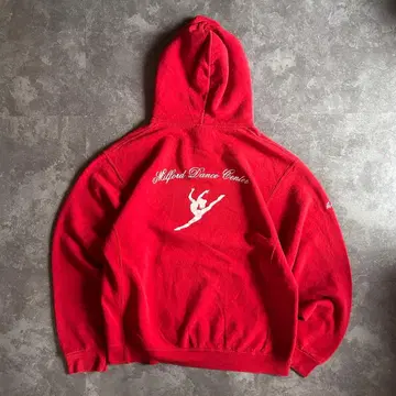 00s 러셀 애슬레틱 후드 맨투맨 레드 M 풀오버 구제 의류