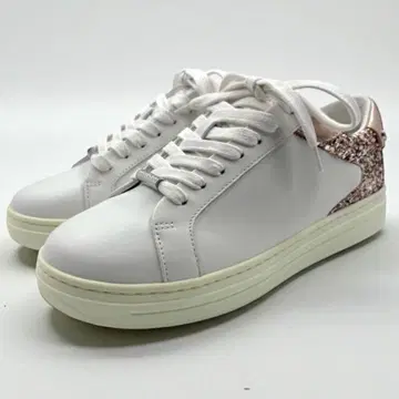 [ 새상품급 ] 지미추 ROME 스니커즈 36 화이트 글리터 핑크