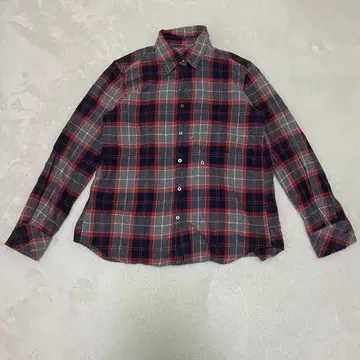 FRAMeWORK 플란넬 셔츠 체크 무늬 네이비 레드