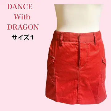 DANCE With DRAGON 여성용 골프 스커트 빨간색 레드 1