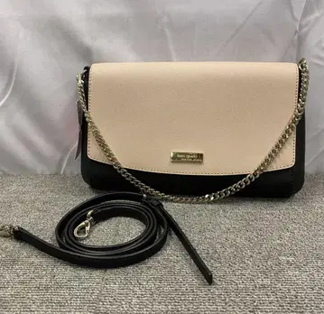 케이트 스페이드 숄더백 핑크 베이지/블랙